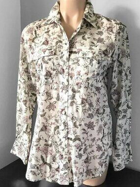 Ralph Lauren Floral Paisley Print Button Front Shirt S